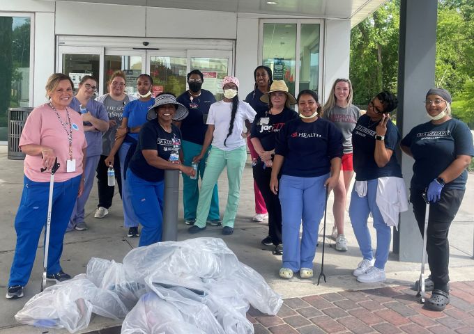 USA Health Physicians Group employees who took part in the Litterati Challenge