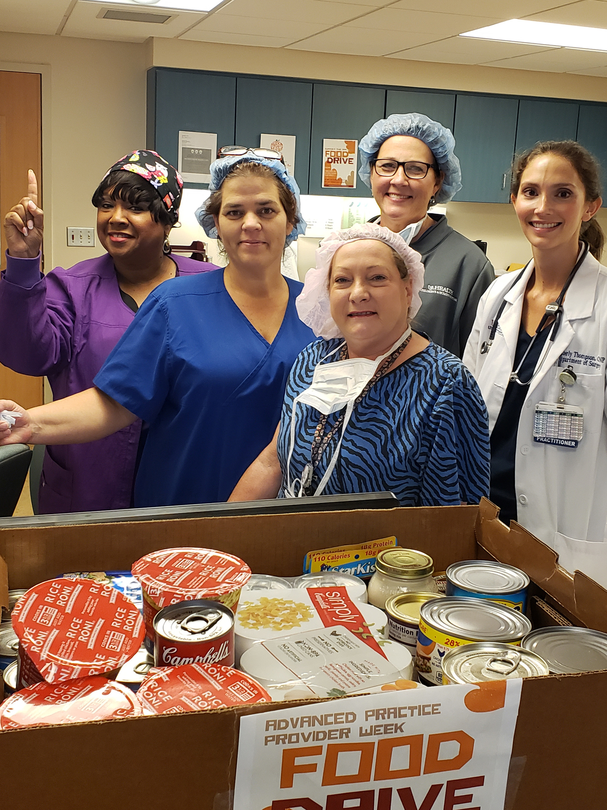 USA Health Advanced Practice Providers Food Drive